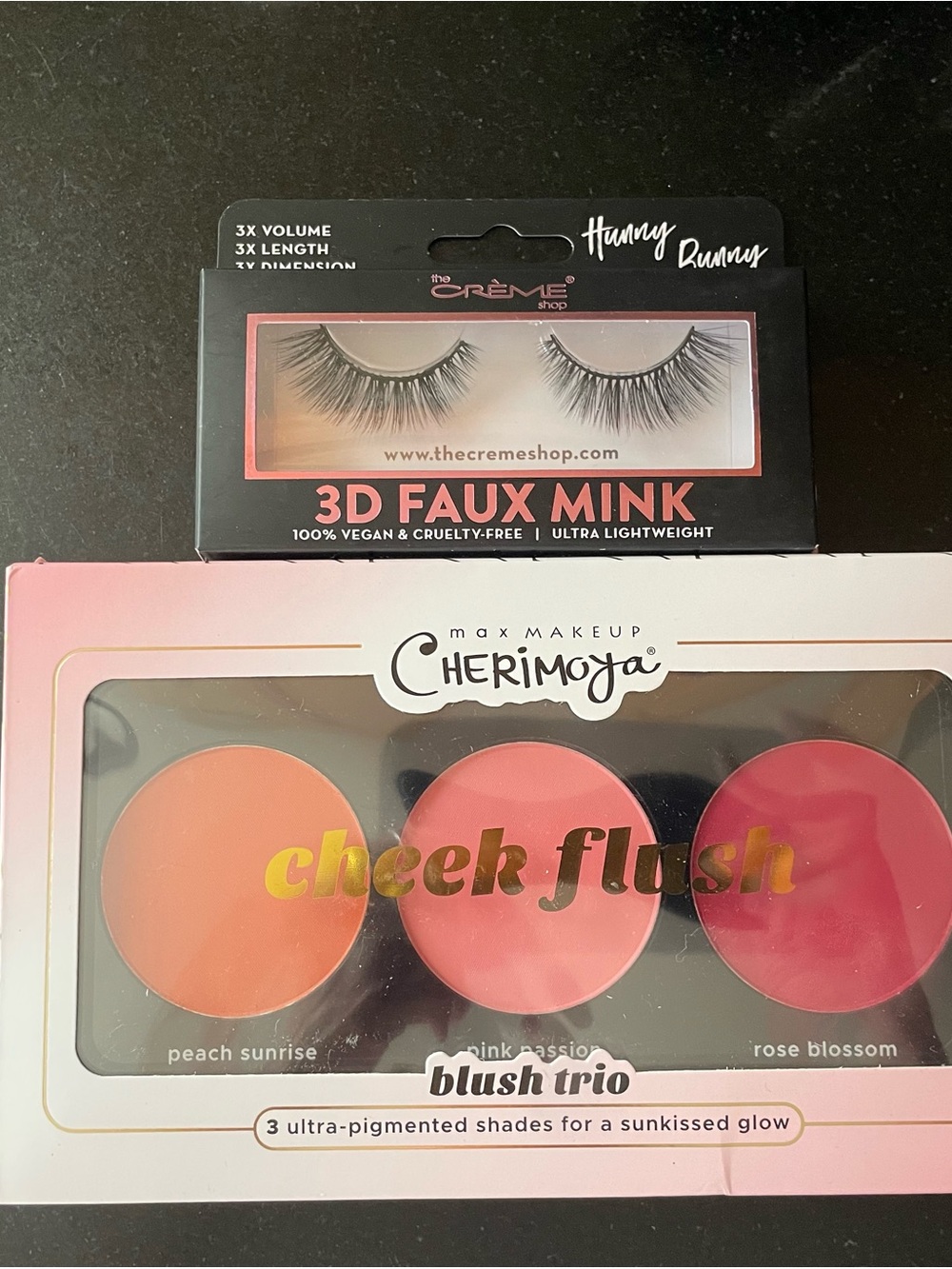 Cheek Flash Blush Trio - Peach Sunrise, Pink Passion, Rose Blossom/Eyelashes